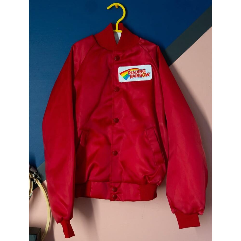 Vintage Varsity Red Jacket "Reading Rainbow" Size YM(7/9)